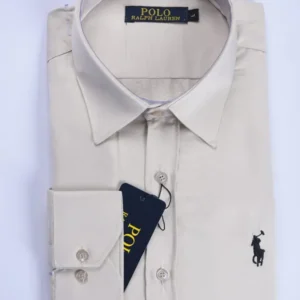 Chemise Ralph En pur Coton Ref-RS8701 ( Beige )
