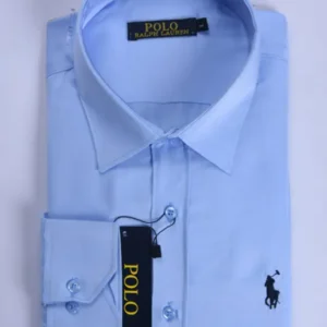Chemise Ralph En pur Coton Ref-RS8701 ( Bleu ciel )
