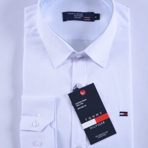 Chemise Tommy Oxford coton piqué Ref-Pc07810 ( Blanche )