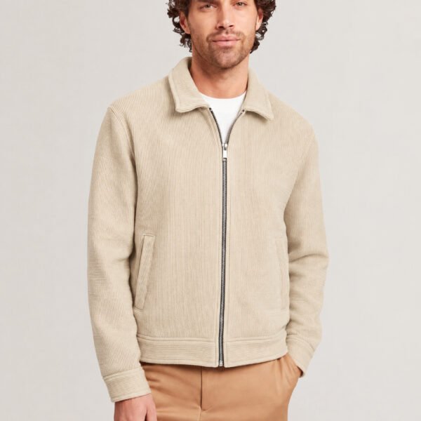 Jacket De Luxe En Daim Piqué --- Élégance, caractère & confort.