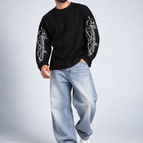 Gothic Graphic Long-Sleeve Sweatshirt Oversize